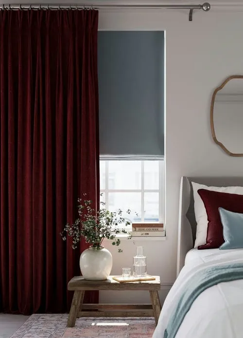 Kara Cranberry Curtains | Blinds.Online