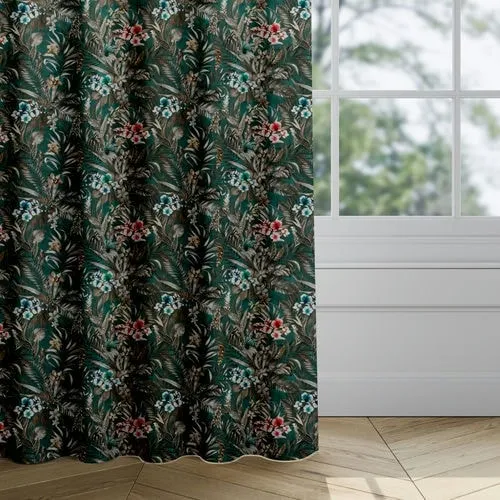 Twinings Teal Curtains | Blinds.Online