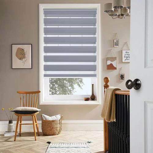 Condotti Steel Grey Day and Night Blind | Blinds.Online