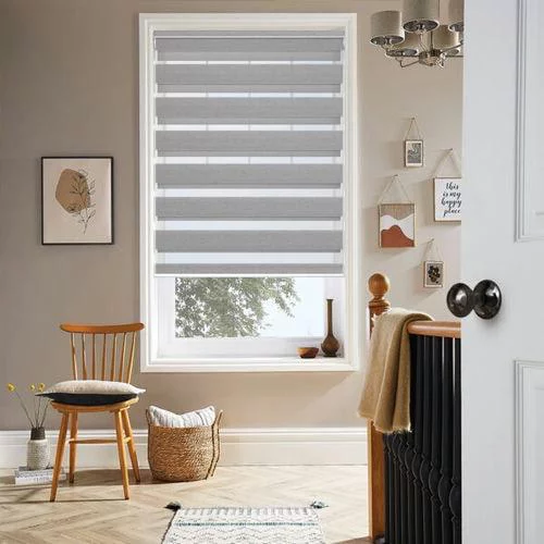 DellaScala Dove Grey Day and Night Blind | Blinds.Online