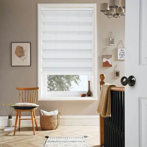 DellaScala Pearl White Day and Night Blind | Blinds.Online