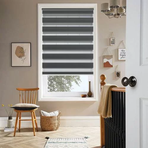 Pantheon Grey Day and Night Blind | Blinds.Online