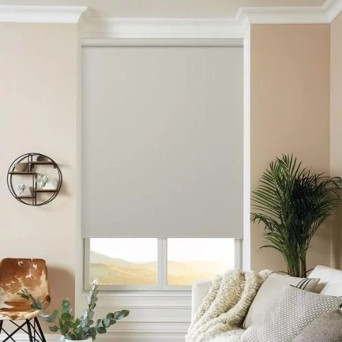 Belen Grey Whisper Electric Roller Blind | Blinds.Online