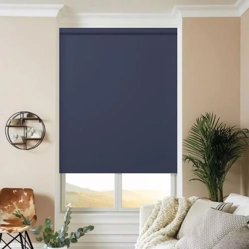 Belen Indigo Electric Roller Blind | Blinds.Online