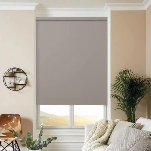 Belen Taupe Electric Roller Blind | Blinds.Online