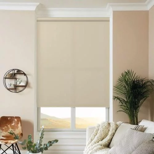 Maren Beig Electric Roller Blind | Blinds.Online