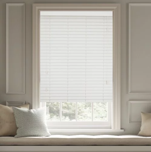 Harlee LS 50mm Slat Faux Wood Blind | Blinds.Online