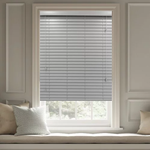 Harlow LS 50mm Slat Faux Wood Blind | Blinds.Online