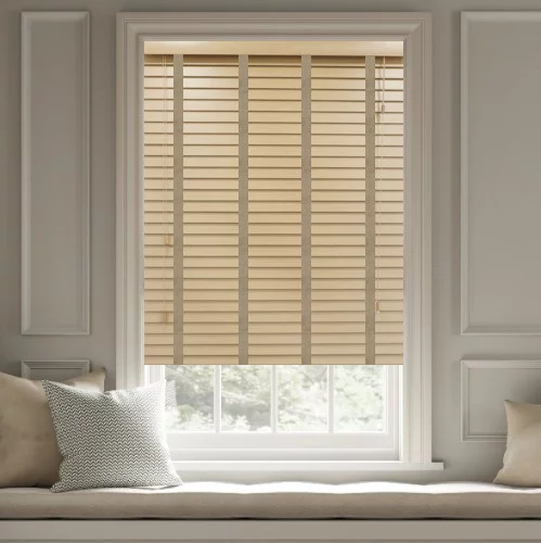 Primrose LT 50mm Tape Faux Wood Blind | Blinds.Online