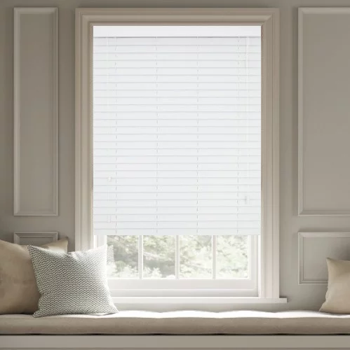 Rosa LS 50mm Slat Faux Wood Blind | Blinds.Online