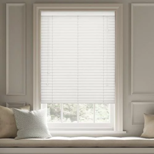 Wood Impressions Soft White Faux Wood Blind | Blinds.Online