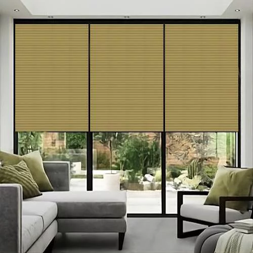 Glitzy Saffron Honey Comb Blind | Blinds.Online