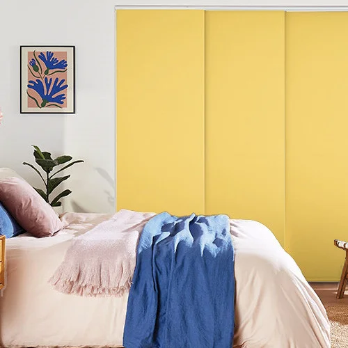 Leliana Blackout Daffodil Yellow Panel Blind | Blinds.Online