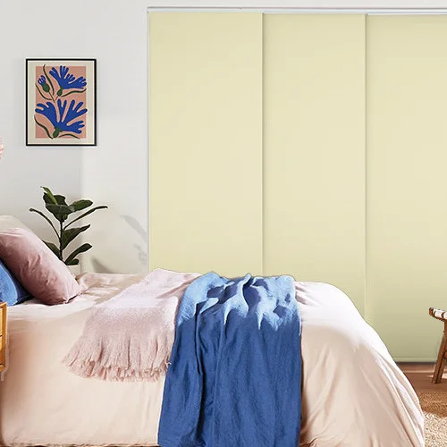 Leliana Blackout Ivory Panel Blind | Blinds.Online