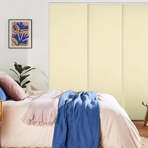 Leliana Blackout Natural Panel Blind | Blinds.Online