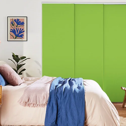 Vivienne Blackout Apple Green Panel Blind | Blinds.Online