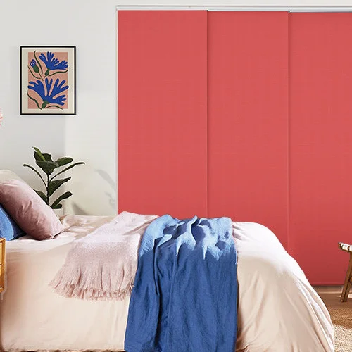 Vivienne Blackout Coral Panel Blind | Blinds.Online