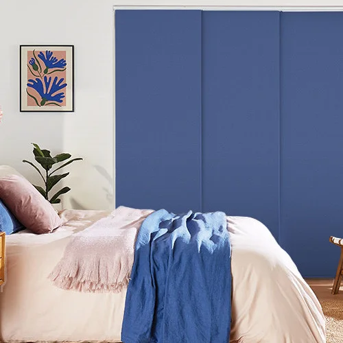 Vivienne Blackout Denim Blue Panel Blind | Blinds.Online