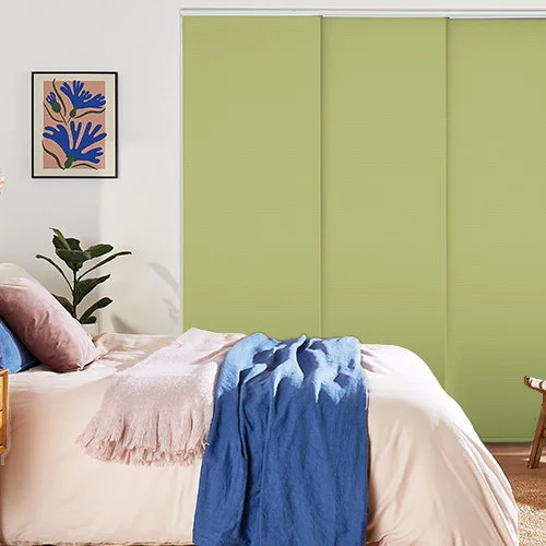 Vivienne Blackout Lime Panel Blind | Blinds.Online