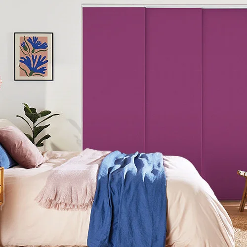 Vivienne Blackout Plum Panel Blind | Blinds.Online