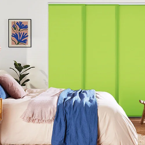 Vivienne Dimout Apple Green Panel Blind | Blinds.Online