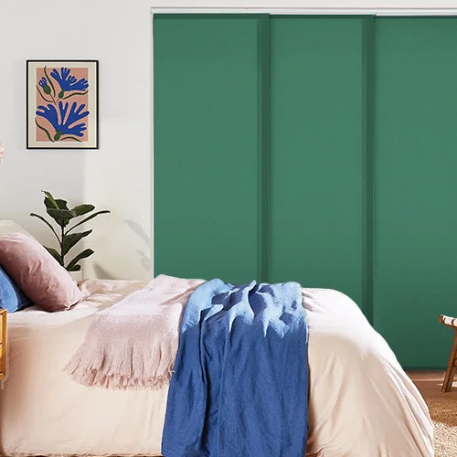 Vivienne Dimout Forest Green Panel Blind | Blinds.Online