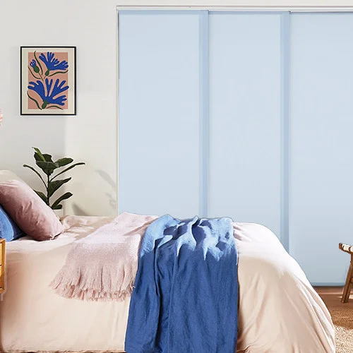 Vivienne Dimout Powder Blue Panel Blind | Blinds.Online