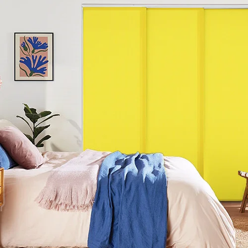 Vivienne Dimout Sunshine Yellow Panel Blind | Blinds.Online