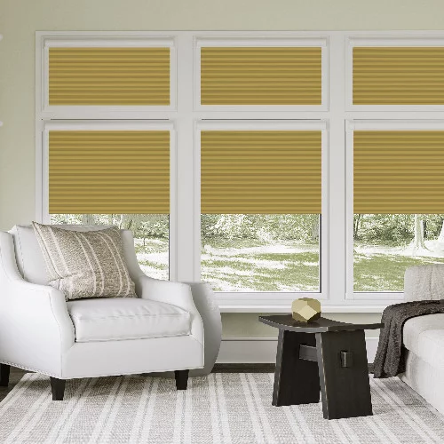 Glitzy Saffron Perfect Fit Honey Comb Blind | Blinds.Online