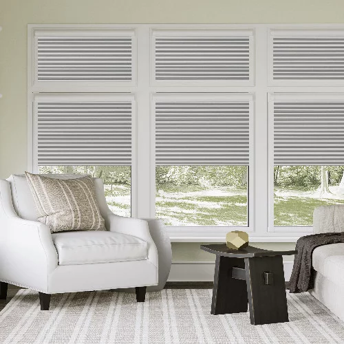 Maisie Frosted Steel Perfect Fit Honey Comb Blind | Blinds.Online