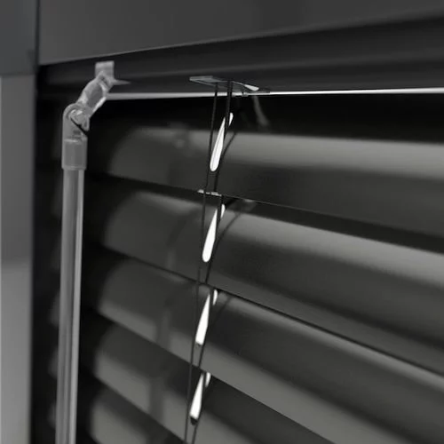 Seraphine Black Perfect Fit Metal Venetian Blind | Blinds.Online