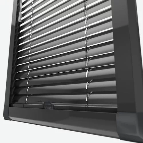 Seraphine Black Perfect Fit Metal Venetian Blind | Blinds.Online