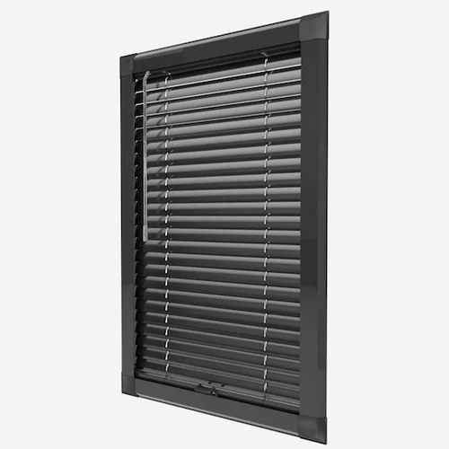 Seraphine Black Perfect Fit Metal Venetian Blind | Blinds.Online