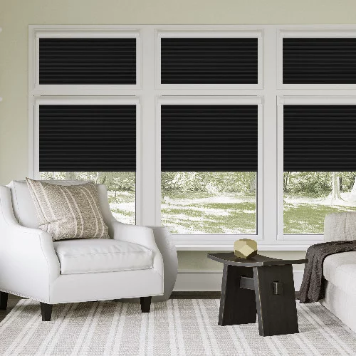 Adelaide Nera Black Perfect Fit Pleated Blind | Blinds.Online