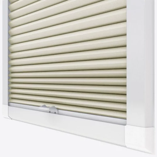 Agustus Blackout Cream Perfect Fit Pleated Blind | Blinds.Online