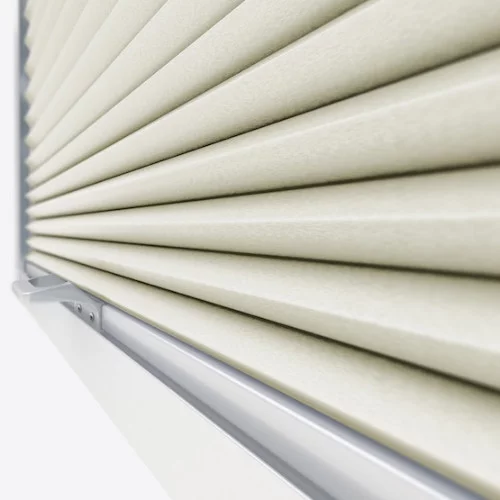 Agustus Blackout Cream Perfect Fit Pleated Blind | Blinds.Online