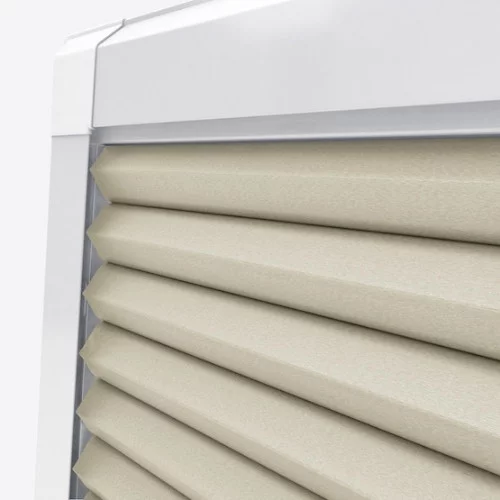 Agustus Blackout Cream Perfect Fit Pleated Blind | Blinds.Online