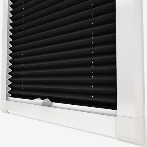 Arbor Jet Black Perfect Fit Pleated Blind | Blinds.Online