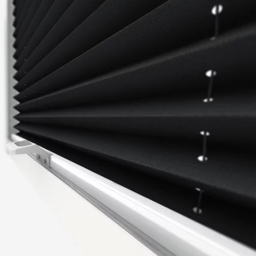 Arbor Jet Black Perfect Fit Pleated Blind | Blinds.Online