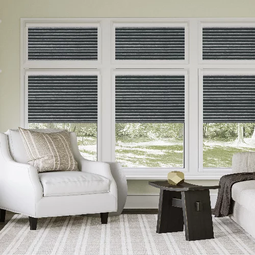 Halle Charcoal Perfect Fit Pleated Blind | Blinds.Online