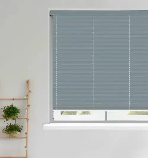 Alice Petrol Blue Pleated Blind | Blinds.Online