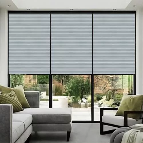 Anya Sea Smoke Pleated Blind | Blinds.Online