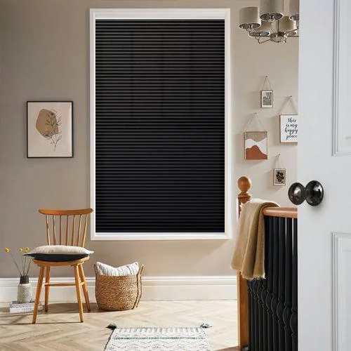 Arbor Jet Black Pleated Blind | Blinds.Online