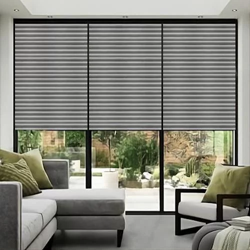 Caroline Slate Pleated Blind | Blinds.Online