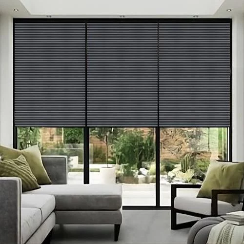 Emmy Graphite Pleated Blind | Blinds.Online