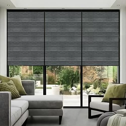 Halle Charcoal Pleated Blind | Blinds.Online