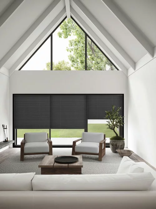 Jacqui Perla Black Pleated Blind | Blinds.Online