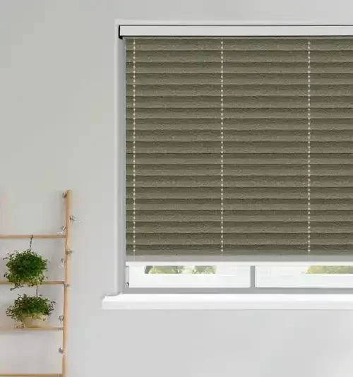 Janine Mineral Pleated Blind | Blinds.Online