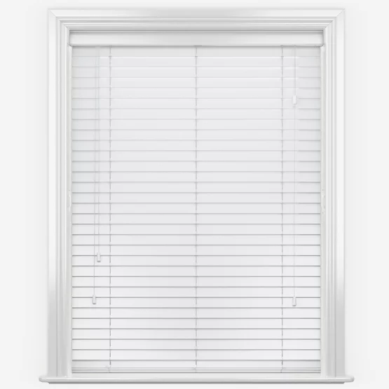 Cia SS Bright White Real Wood Blind | Blinds.Online