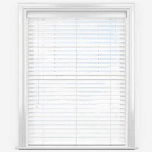 Pure Wood Bright White Real Wood Blind | Blinds.Online